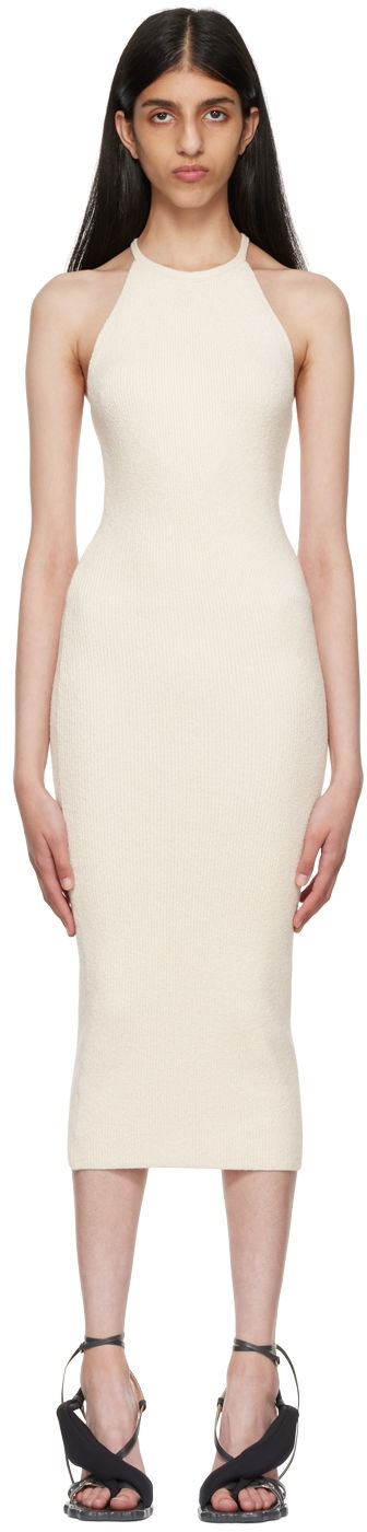 Pокля Helmut Lang Helmut Lang Beaded Tank Midi Dress Бяло | M05HW702, 0