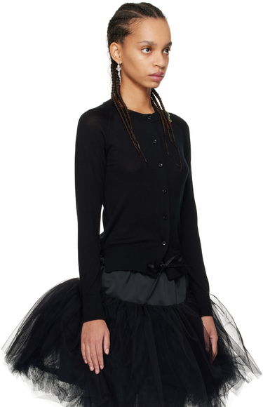 Пуловер Simone Rocha Simone Rocha Embellished Flower Cardigan Черно | KMK13TB 0647, 1