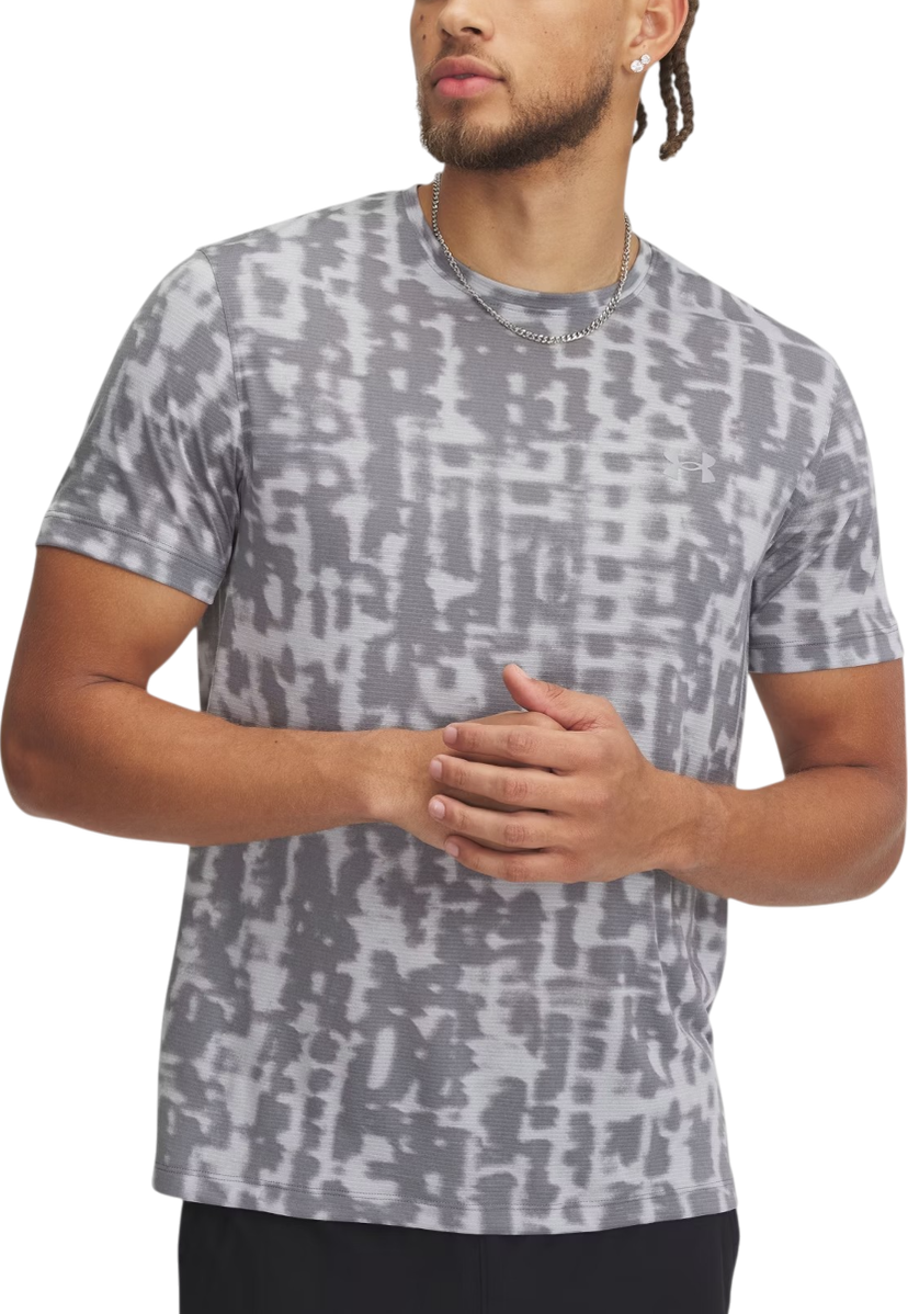 Тениска Under Armour Under Armour UA Launch Printed Short Sleeve T-Shirt Сиво | 1389687-011