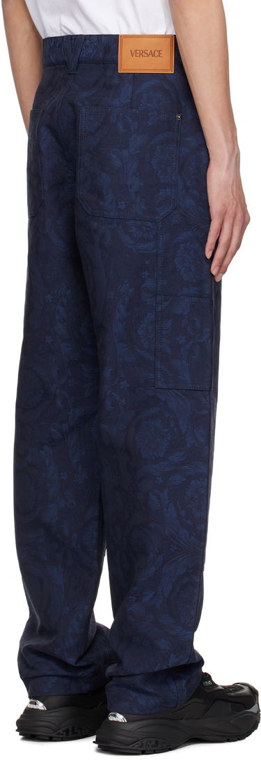Дънки Versace Versace Barocco Jacquard Carpenter Trousers Синьо | 1018885_1A09781, 2