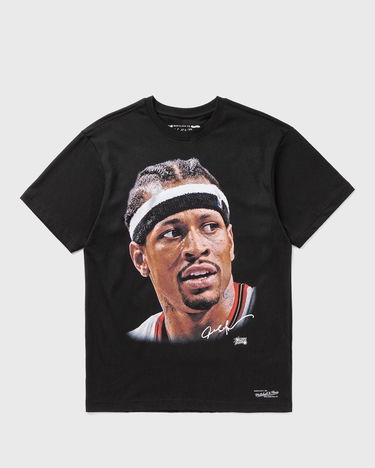 Тениска Mitchell & Ness NBA Philadelphia 76ers Allen Iverson Big Face T-Shirt Черно | SS13861-P76BLCK, 1