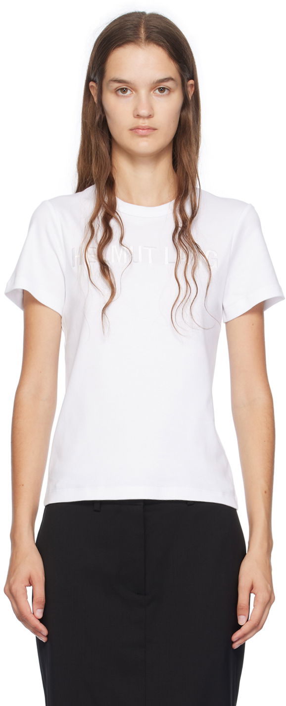 Тениска Helmut Lang Slim Logo T-Shirt Бяло | O06HW505