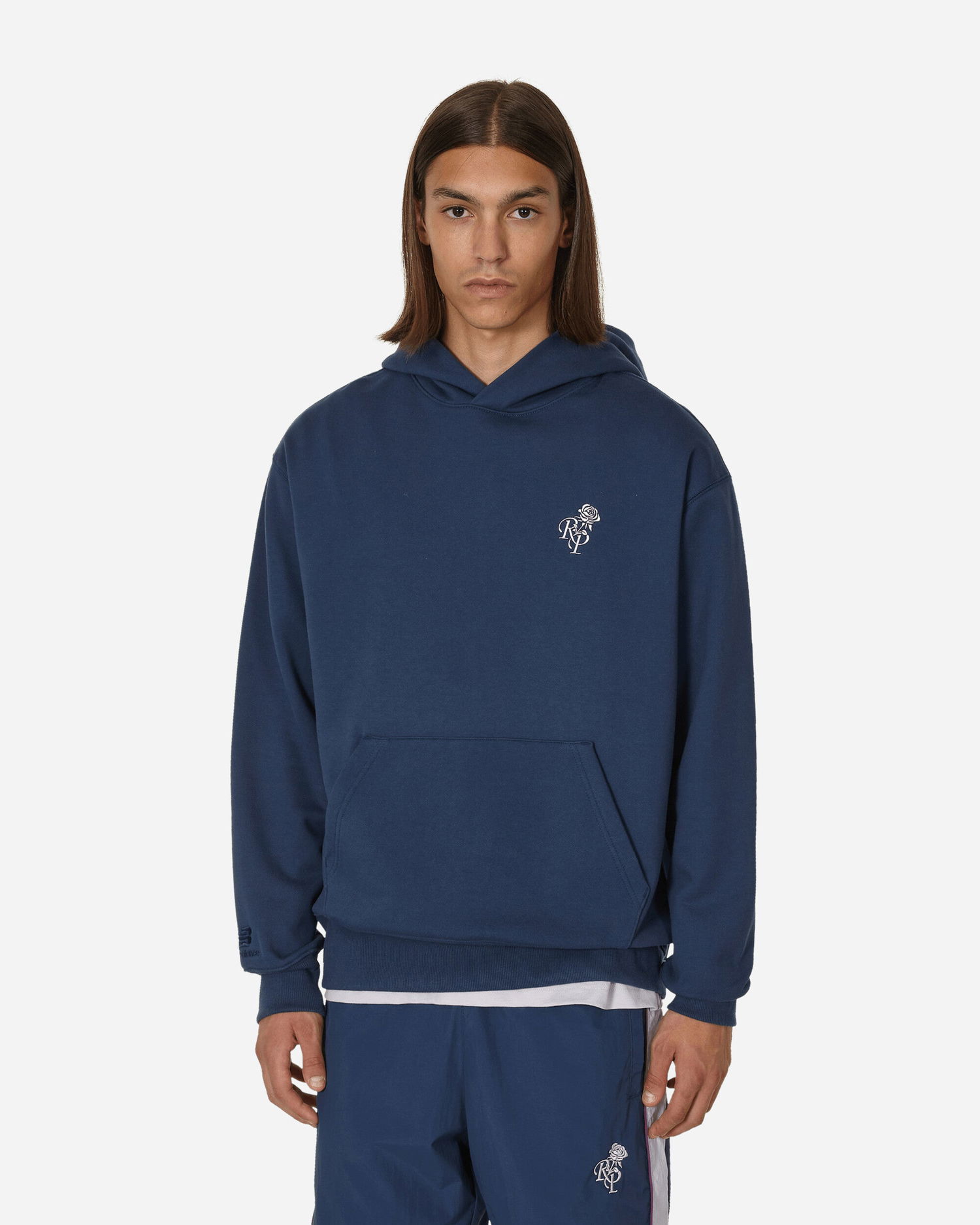 Суитчър New Balance x Rich Paul Athletics Hooded Sweatshirt Тъмно синьо | MT31565NNY, 1