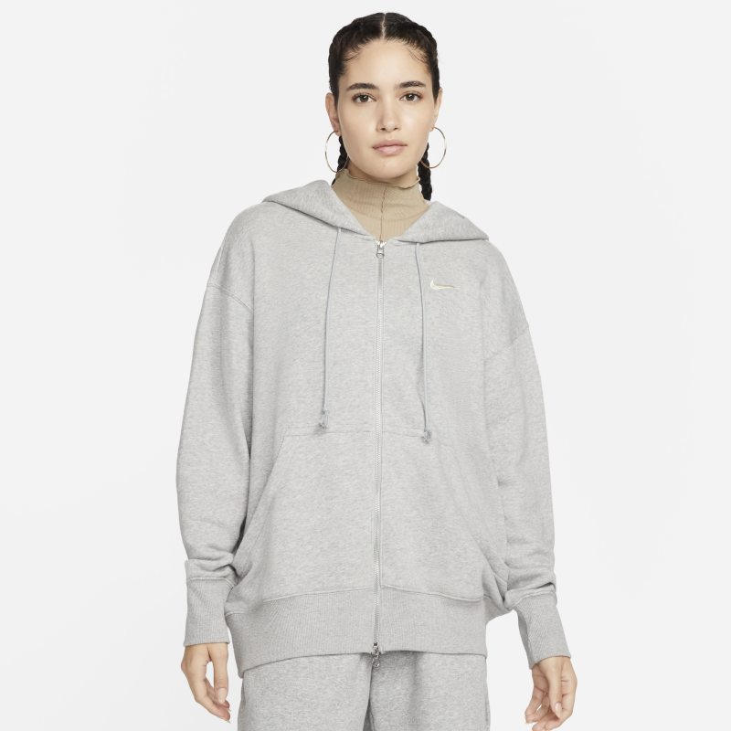 Суитчър Nike Sportswear Phoenix Fleece Oversized Full-Zip Hoodie Сиво | DQ5758-063, 0