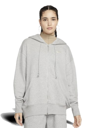 Суитчър Nike Sportswear Phoenix Fleece Oversized Full-Zip Hoodie Сиво | DQ5758-063