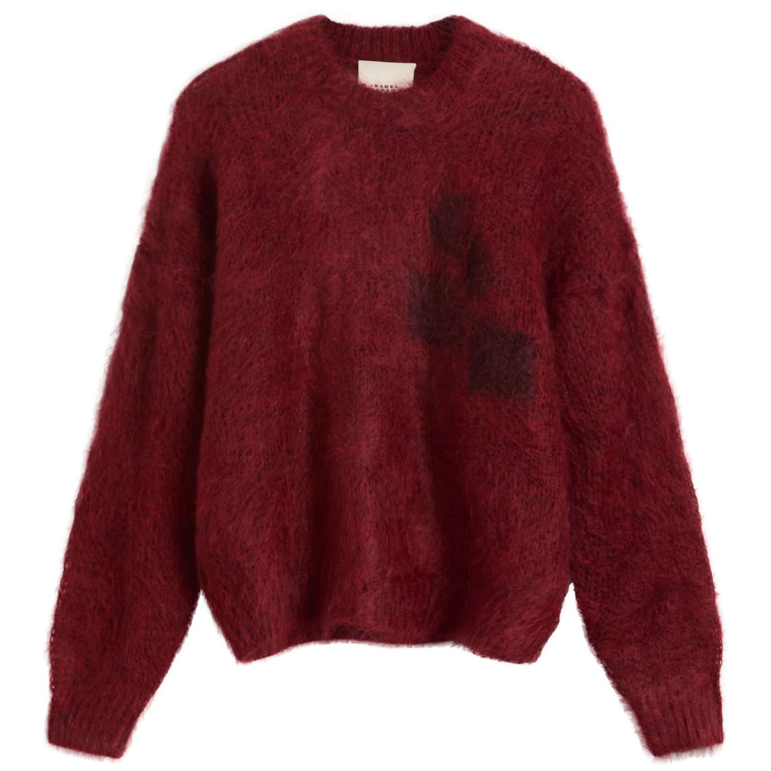 Пуловер ISABEL MARANT Isabel Marant Mirella Fluffy Logo Knit, Size X-Small Бургунди | 25HPU0803FA-C4L05I-70DD, 1
