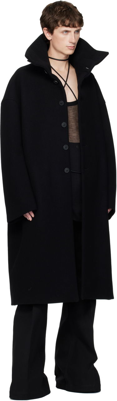 Палта Rick Owens Concordians Dracucollar Long Coat Черно | RR02E1900 WSF, 3