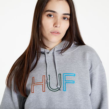Суитчър HUF Logo Hoodie Сиво | WPF0017 GYHTR, 4