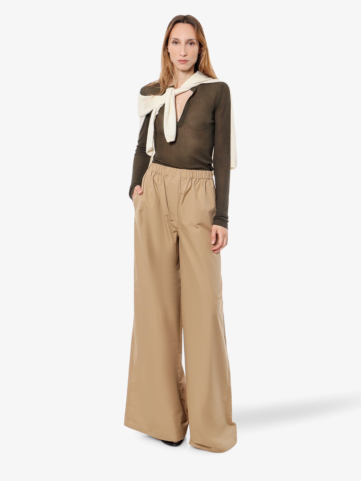 Риза Max Mara Ribbed Knit Top Зелено | 2411361053600005, 1