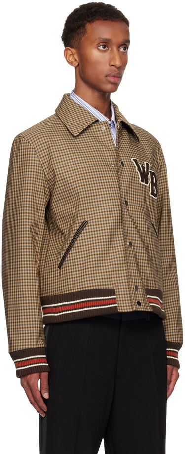 Яке бомбър Wales Bonner Wales Bonner Homecoming Varsity Bomber Jacket Кафяво | UA24JA10-CO03-8890, 1
