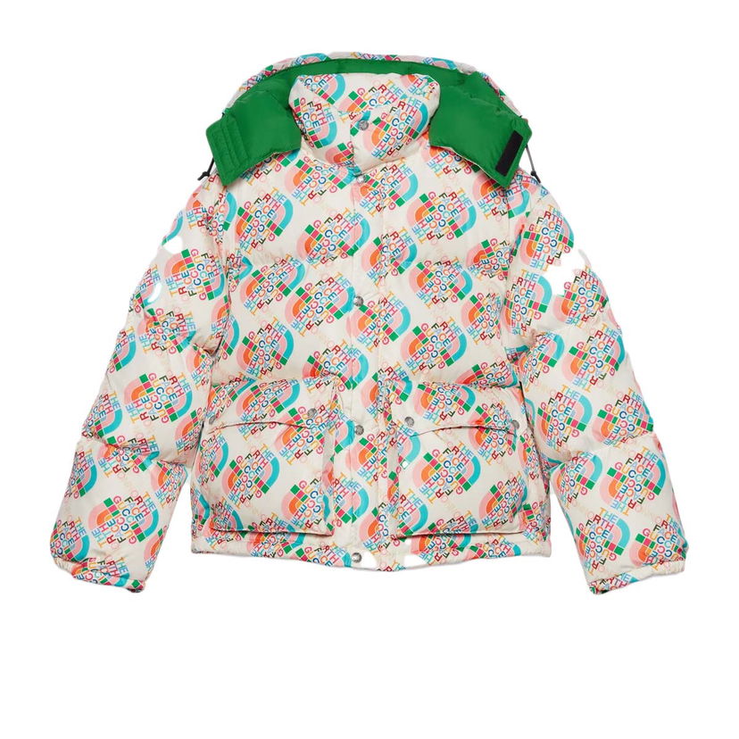 Яке Gucci The North Face x Down Jacket Multicolor/Ivory Многоцветен | 672457 XAAET 9486