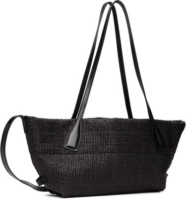 Голяма пазарска чанта Balmain Small Track Woven Tote Черно | GN1FD039TRAA, 2
