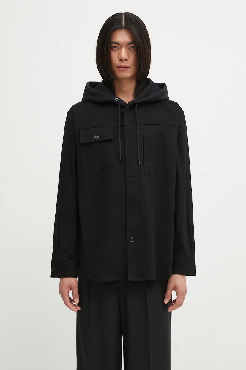Риза UNDERCOVER Undercover Relaxed Hooded Shirt Черно | UP2E4407.2