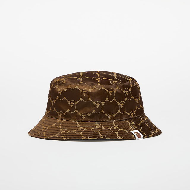 A BATHING APE College Monogram Reversible Bucket Hat