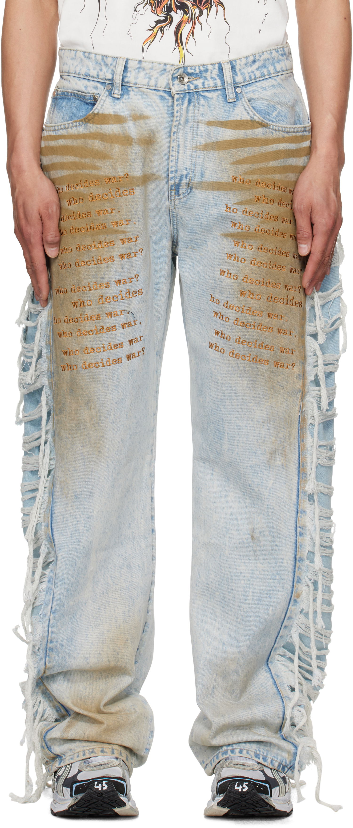 Дънки Who Decides War Who Decides War Mechanic Ultra Flare Denim Jeans Синьо | 1120850009SS25, 0