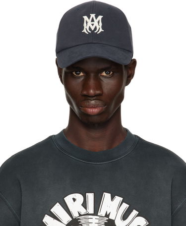 Шапка с козирка AMIRI AMIRI Canvas 'MA' Cap Тъмно синьо | AMHACP1032, 0
