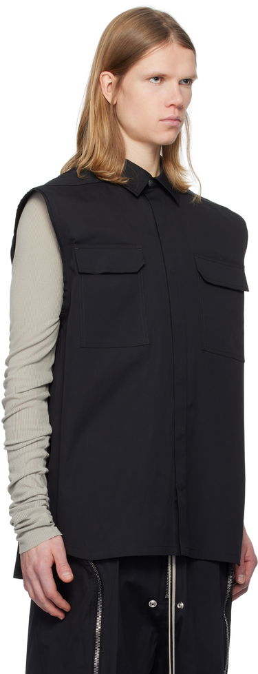 Риза Rick Owens Rick Owens Hollywood Jumbo Sleeveless Shirt Черно | RU01E5239 TE, 1