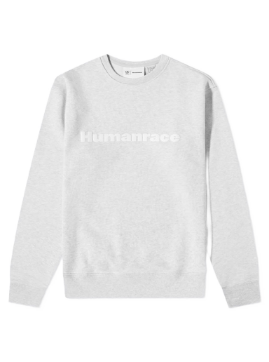 Суитчър adidas Originals x Pharrell Williams Premium Basics Crew Sweat Сиво | HS4833