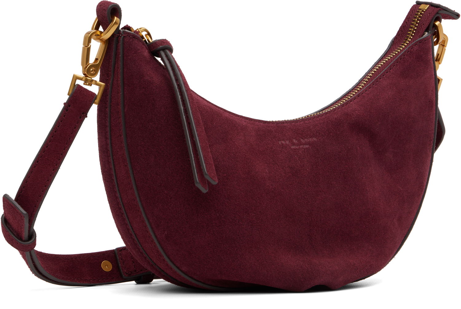 Чанта през рамо rag & bone Rag & Bone Alix Suede Crossbody Bag Бургунди | SD100812, 1