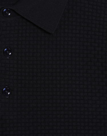 Поло тениска Dolce & Gabbana Textured Cotton Polo Shirt Тъмно синьо | GXZ02TJBCGFB0665, 2