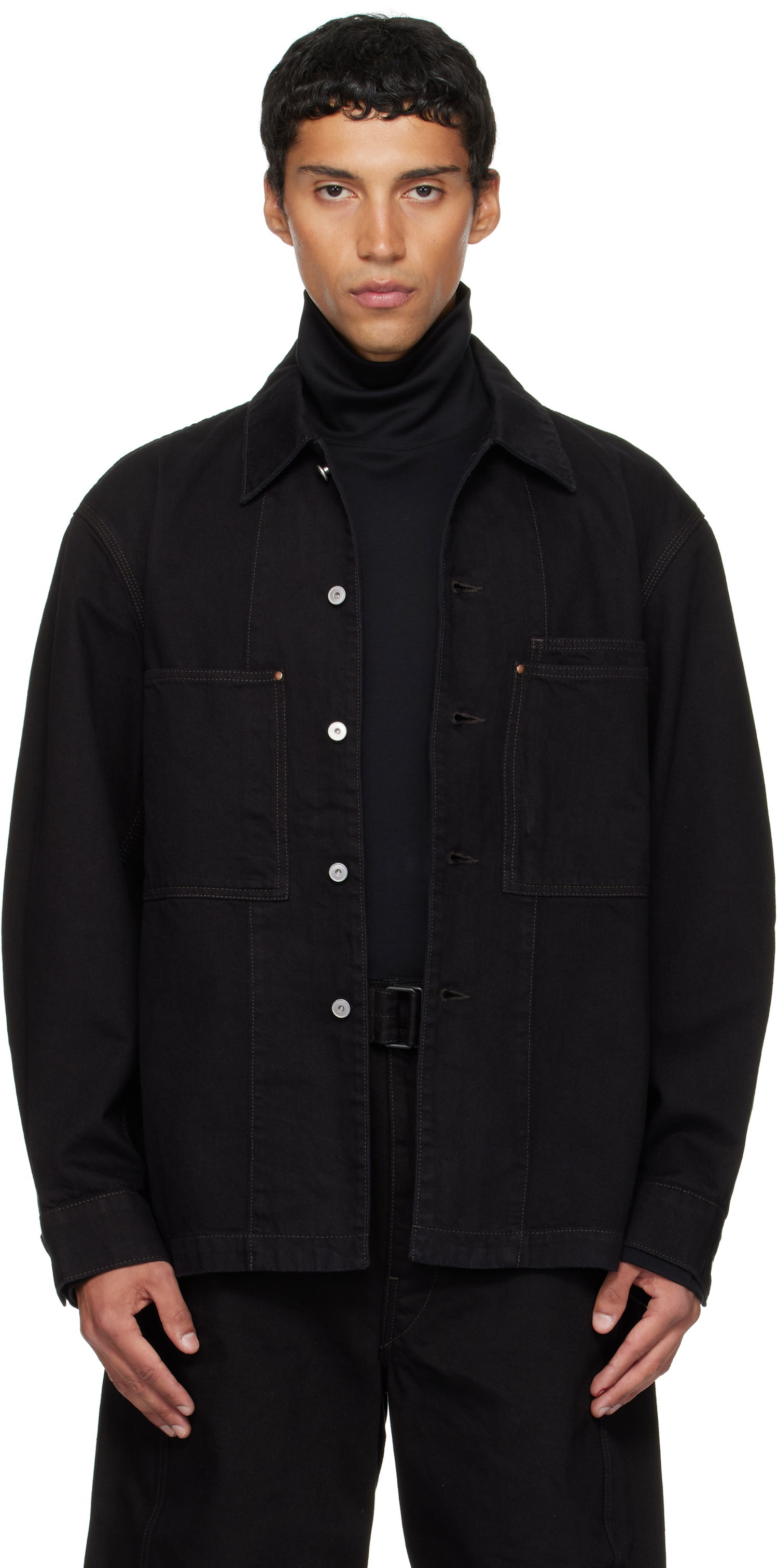 Риза LEMAIRE Lemaire Workwear Denim Overshirt Черно | OV1024 LD1064, 0