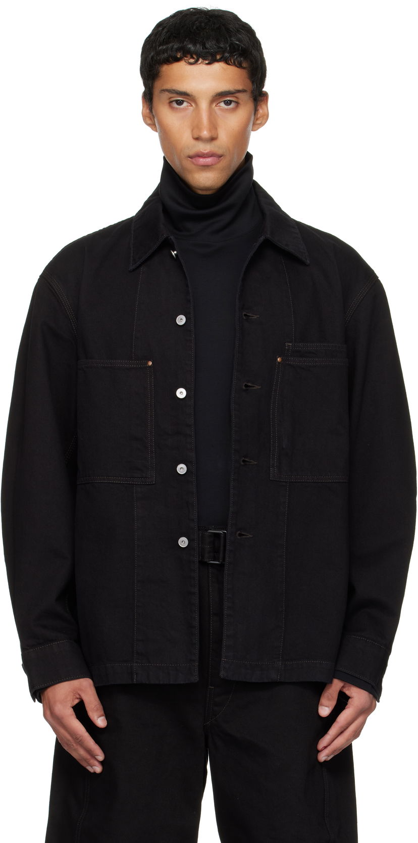 Риза LEMAIRE Lemaire Workwear Denim Overshirt Черно | OV1024 LD1064