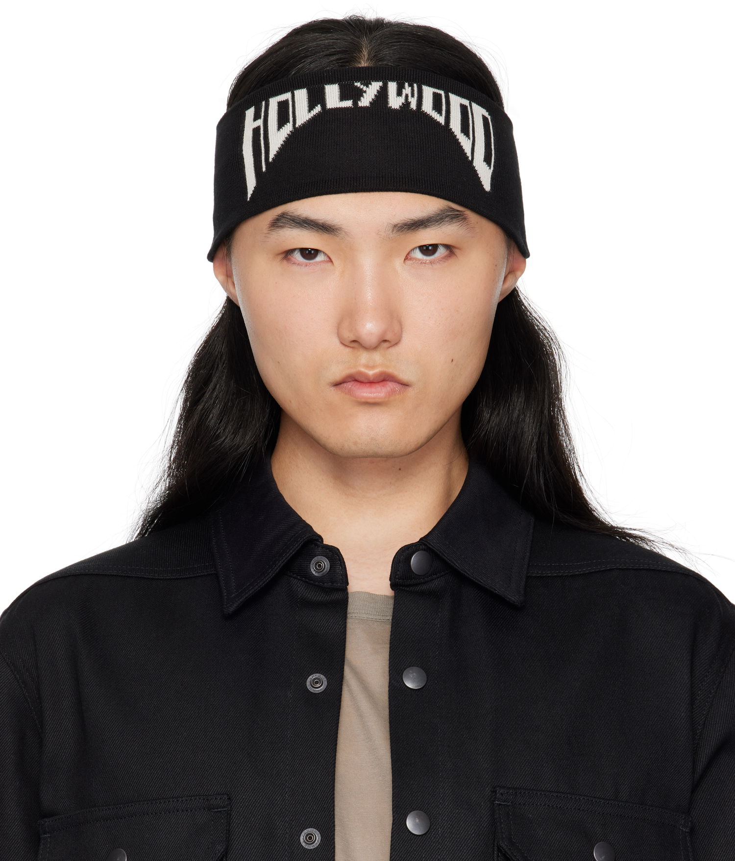 Шал Rick Owens Rick Owens DRKSHDW 'Hollywood' Cotton Headband Черно | DA01E3480 KP7, 0