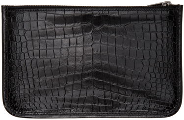 Портфейл Saint Laurent Saint Laurent Niki Croc Bill Pouch Черно | 606533 1QP0D, 1