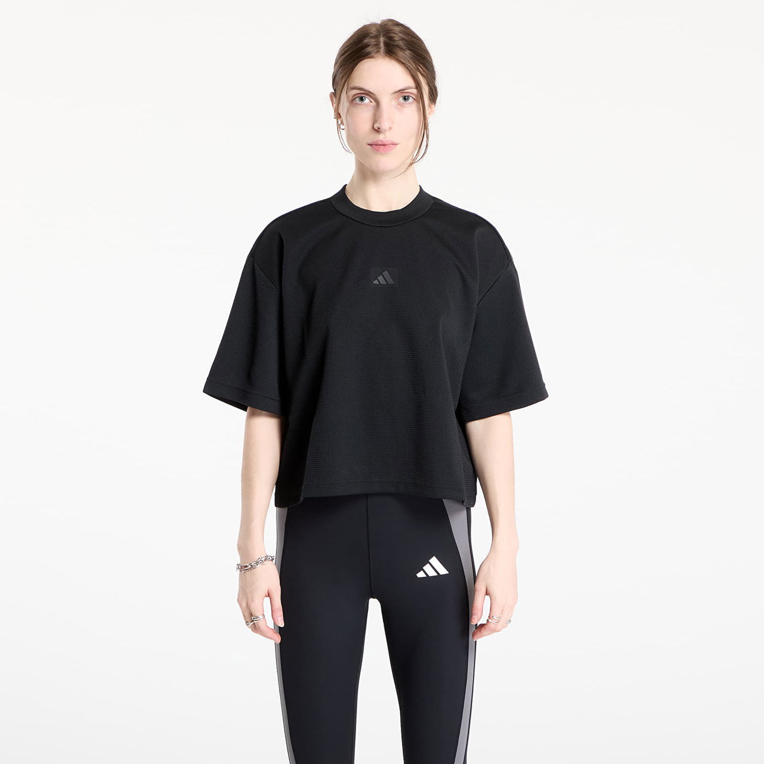 Тениска adidas Performance Yoga Motion Waffle T-Shirt Черно | JM4474, 0
