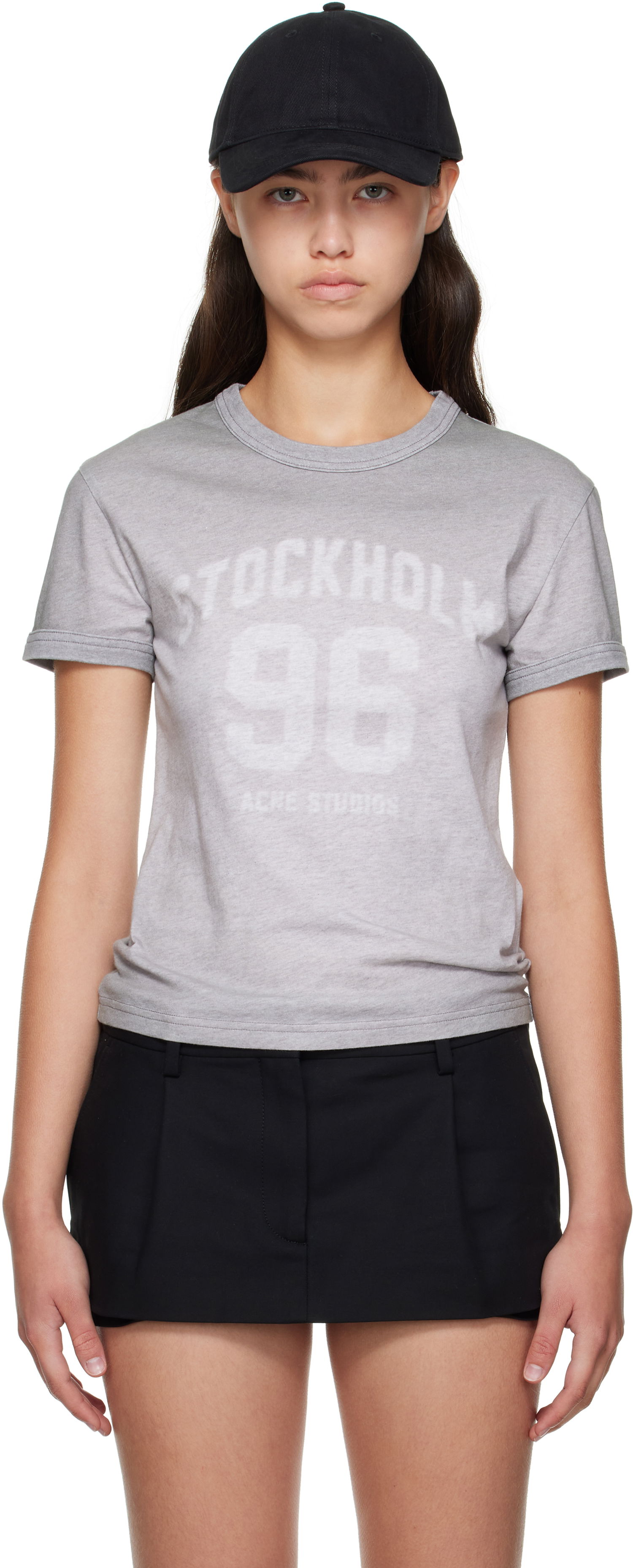 Тениска Acne Studios Acne Studios Vintage Logo T-Shirt Сиво | AL0473-, 0