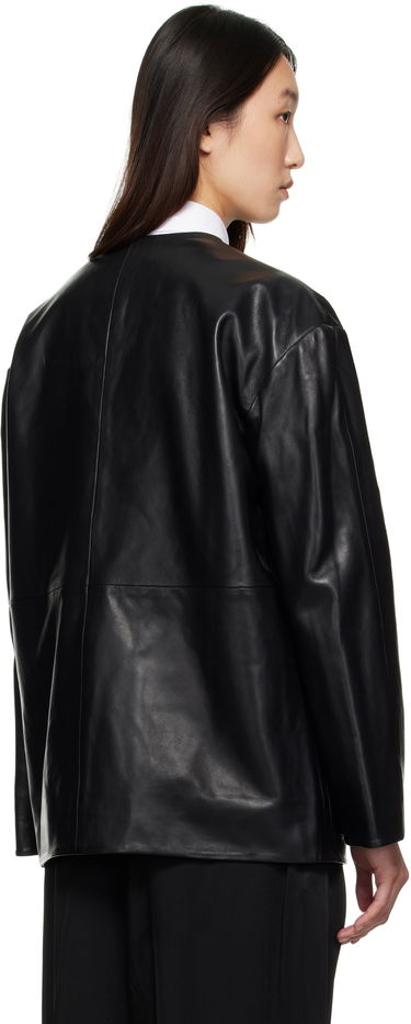 Яке Róhe Róhe Mandarin Leather Jacket Черно | 416-11-073, 2