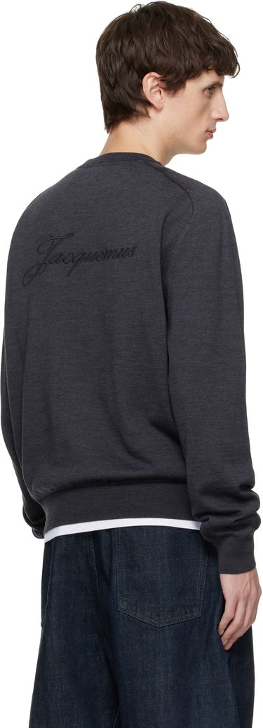 Пуловер Jacquemus 'The Embroidered' Sweater Сиво | 25HSWM00614AK00299, 2
