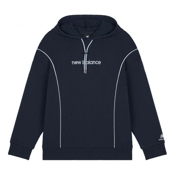 Суитчър New Balance Athletics Fleece Sweatshirt Синьо | AWT11502-ECL