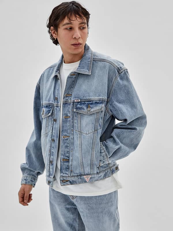 Яке GUESS Originals Denim Trucker Jacket Синьо | M3GG77D4XY0, 0