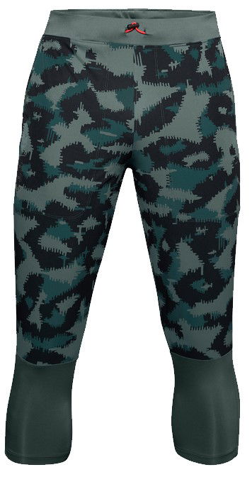 Спортни панталони Under Armour Camouflage Print Cropped Running Leggings Зелено | 1356165-424, 0