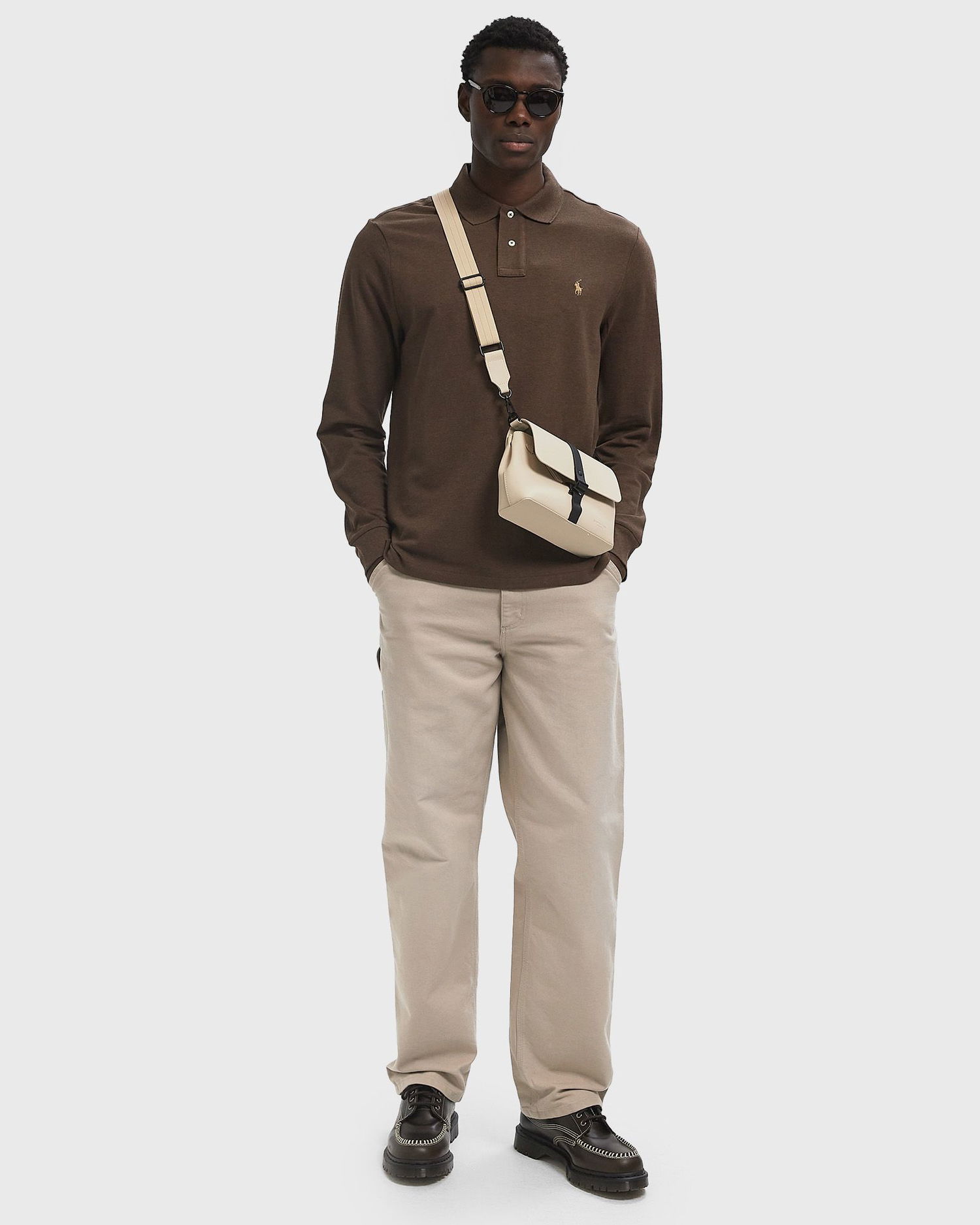 Поло тениска Polo by Ralph Lauren Polo Ralph Lauren Long Sleeve Polo Shirt Кафяво | 710680790144, 1
