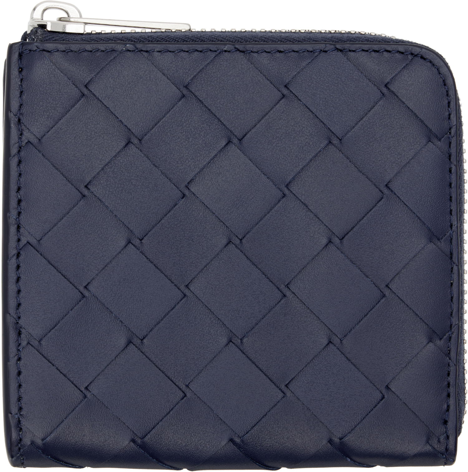 Портфейл Bottega Veneta Bottega Veneta Intrecciato Square Zip Wallet Тъмно синьо | 817741VCPQ53262, 0