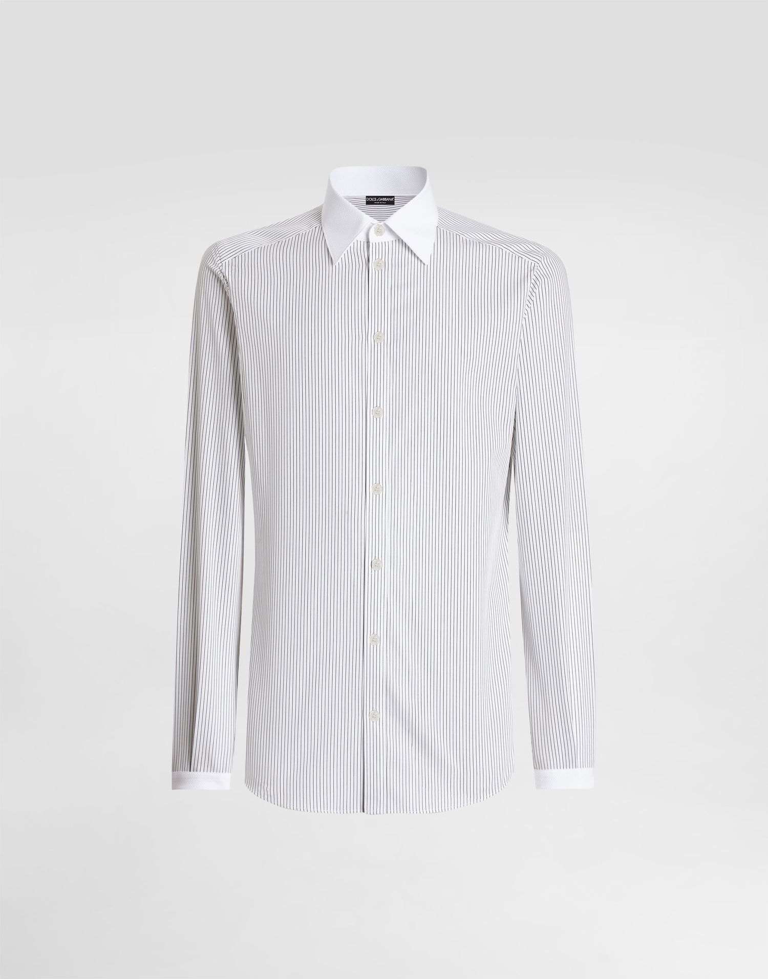 Риза Dolce & Gabbana Dolce & Gabbana Martini Pinstriped Poplin Shirt Бяло | G5NL8ZFR51CS8051, 0