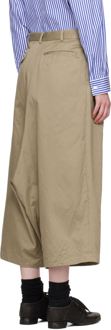 Къси панталони Comme des Garçons Comme des Garçons Cotton Twill Garment Washed Trousers Бежово | RO-P011-051-1, 2