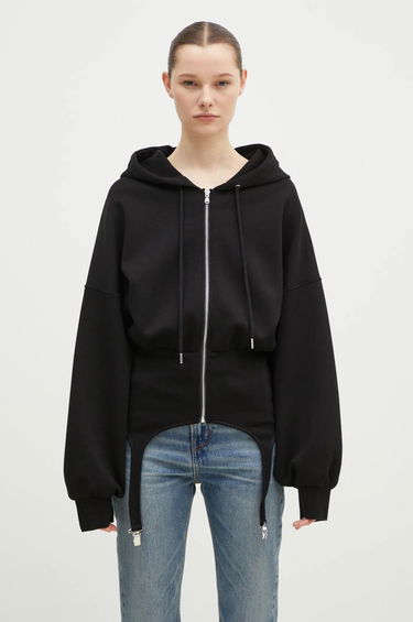 Суитчър Fiorucci Fiorucci Neoprene Suspender Zip-Up Hoodie Черно | W01FMSHO268NE01BK01, 0