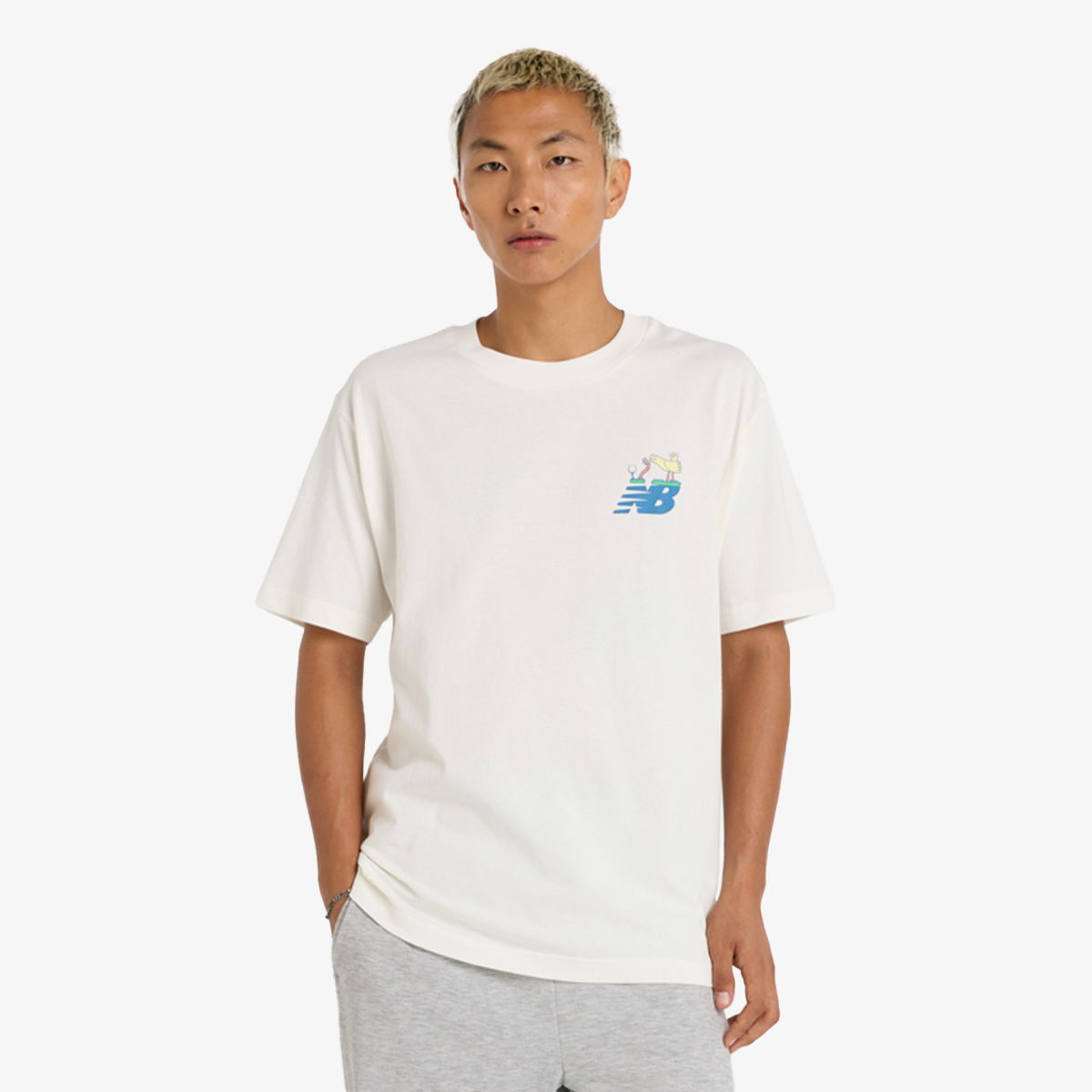 Тениска New Balance Athletics Golf Cartoon T-Shirt Бяло | MT51904-SST, 0