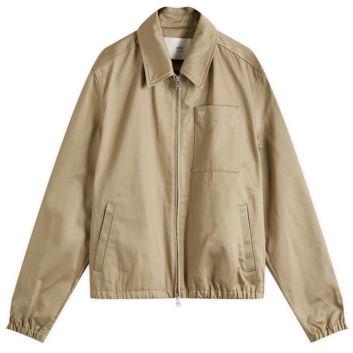 Яке AMI AMI Paris ADC Zipped Cotton Jacket Бежово | HJK059-CO0103-375, 0