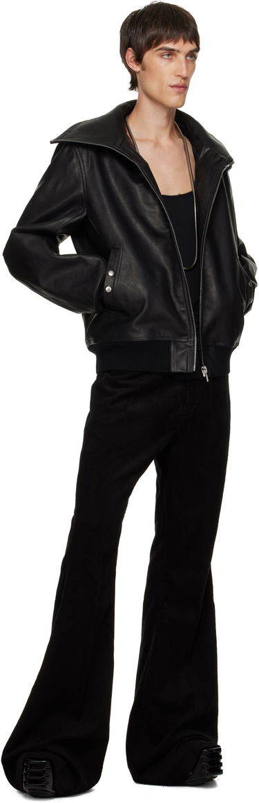 Яке Rick Owens Concordians Blixa Dracucollar Leather Jacket Черно | RR02E1710 LOO, 3