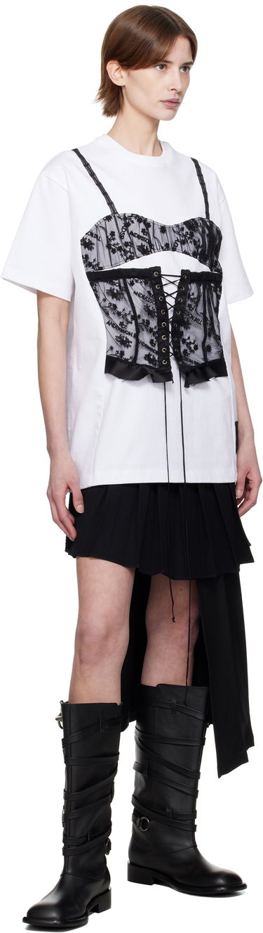 Тениска Andersson Bell Andersson Bell Lace Corset Oversized T-Shirt Бяло | atb1268w, 3