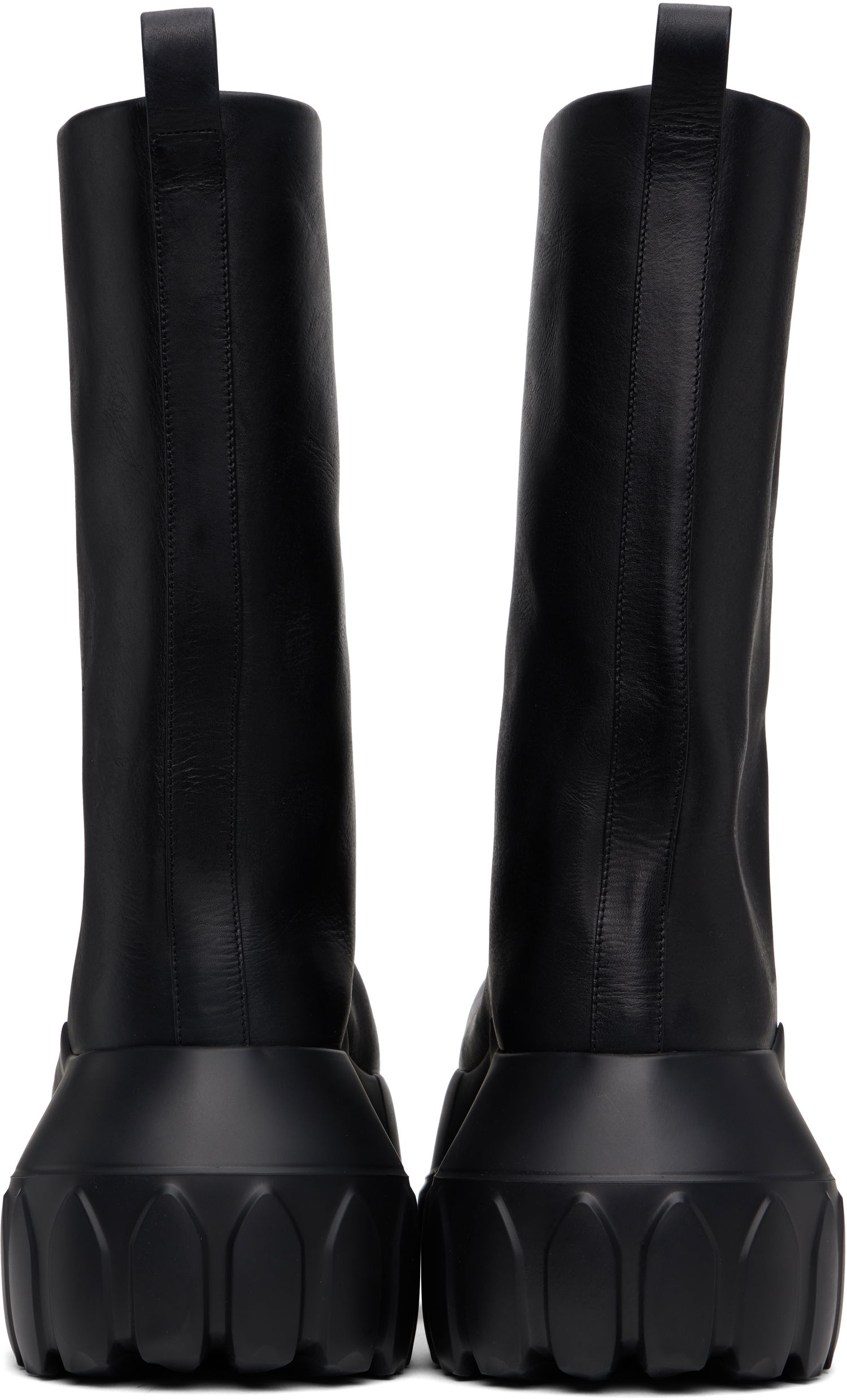 Кецове и обувки Rick Owens Rick Owens Hollywood Flared Mega Tractor Boots Черно | RR01E5864 LCH, 1