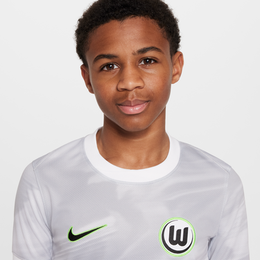 Фланелка Nike Wolfsburg 2025/26 Stadium Home Kids' Soccer Jersey Бяло | hq0953-100, 4