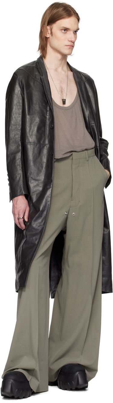 Палта Rick Owens Rick Owens Hollywood Lido Leather Coat Черно | RU01E5954 LTP, 3