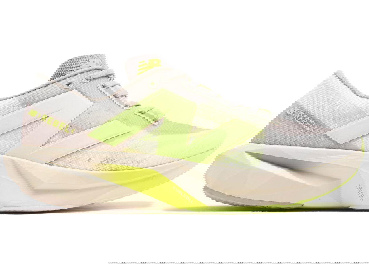 Кецове и обувки New Balance FuelCell Rebel v4 Moonrock Bleached Lime Glo Бяло | MFCXLUM, 0