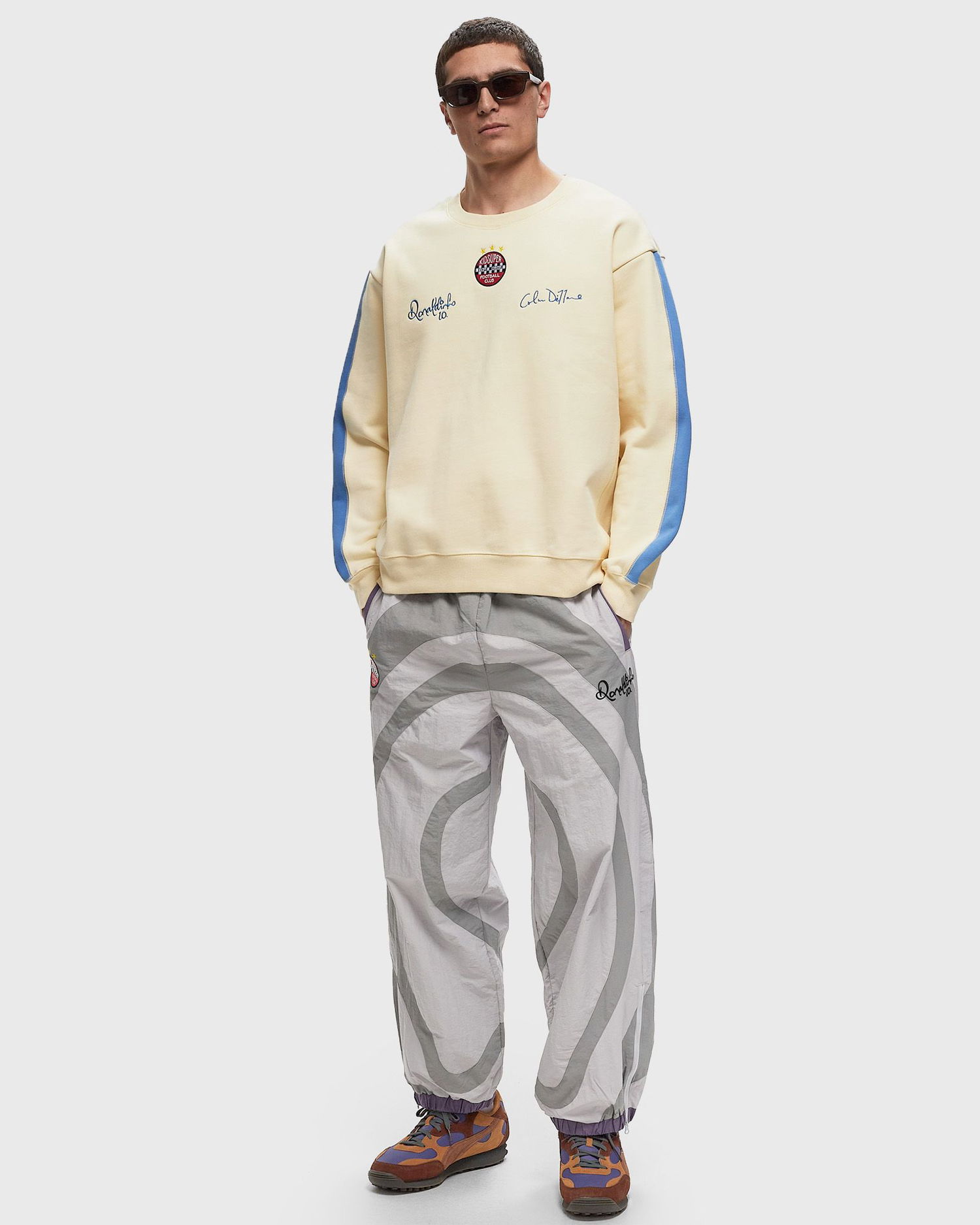 Суитчър KidSuper KidSuper Studios X Ronaldinho Crewneck Sweatshirt L Бежово | AW24-FLCTP-01, 1