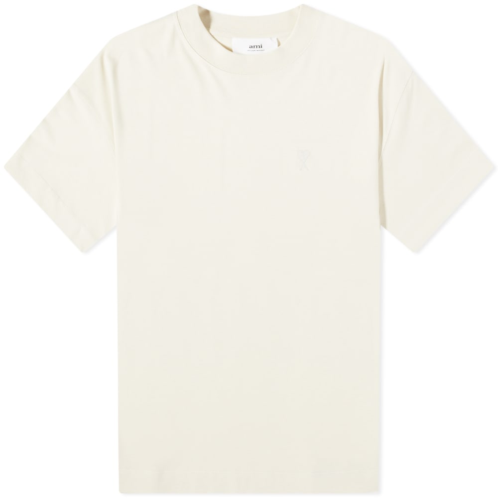 Тениска AMI Tonal Heart Tee Бяло | UTS012-726-150, 0